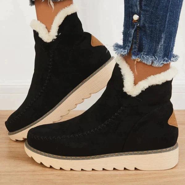 Adeline™ | Botas de invierno de ante con plataforma y forro sherpa