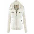 Callie™ | Chaqueta motera de polipiel con capucha