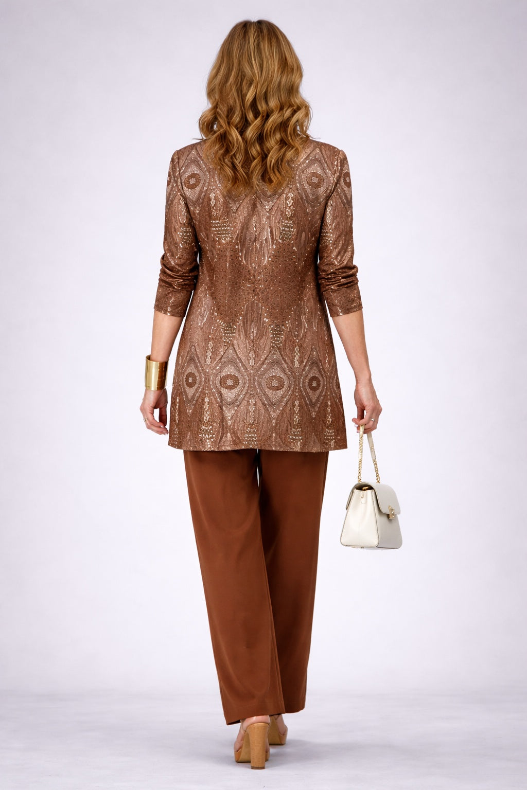 Madelyn™ | Conjunto de 3 piezas con chaqueta de lentejuelas y pantalón recto