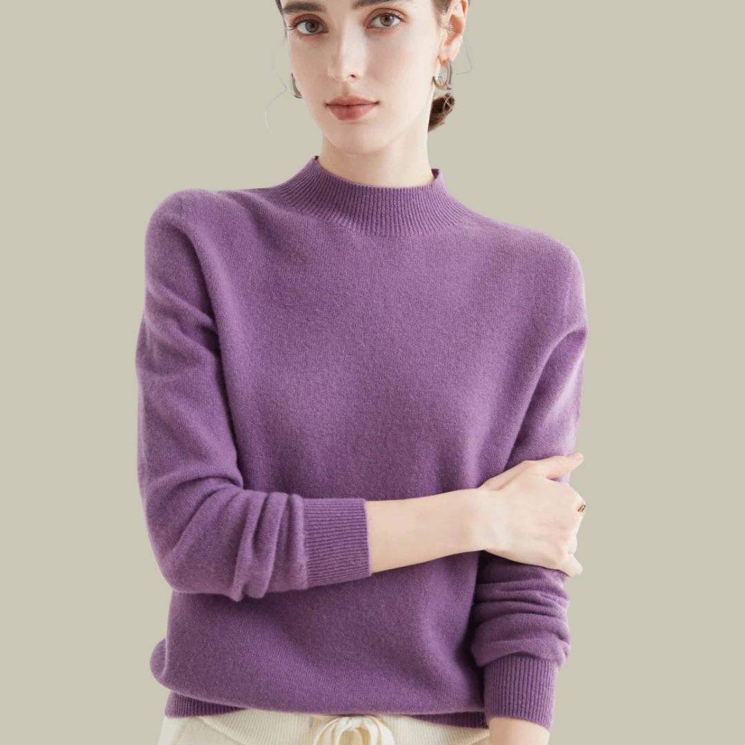 Daphne™ | Jersey de lana con cuello semialto