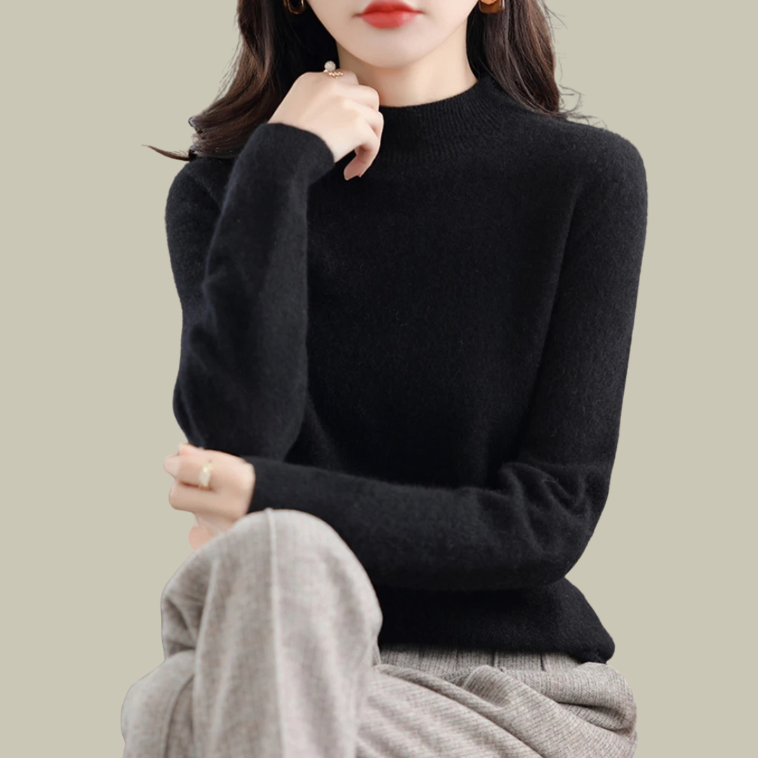 Daphne™ | Jersey de lana con cuello semialto