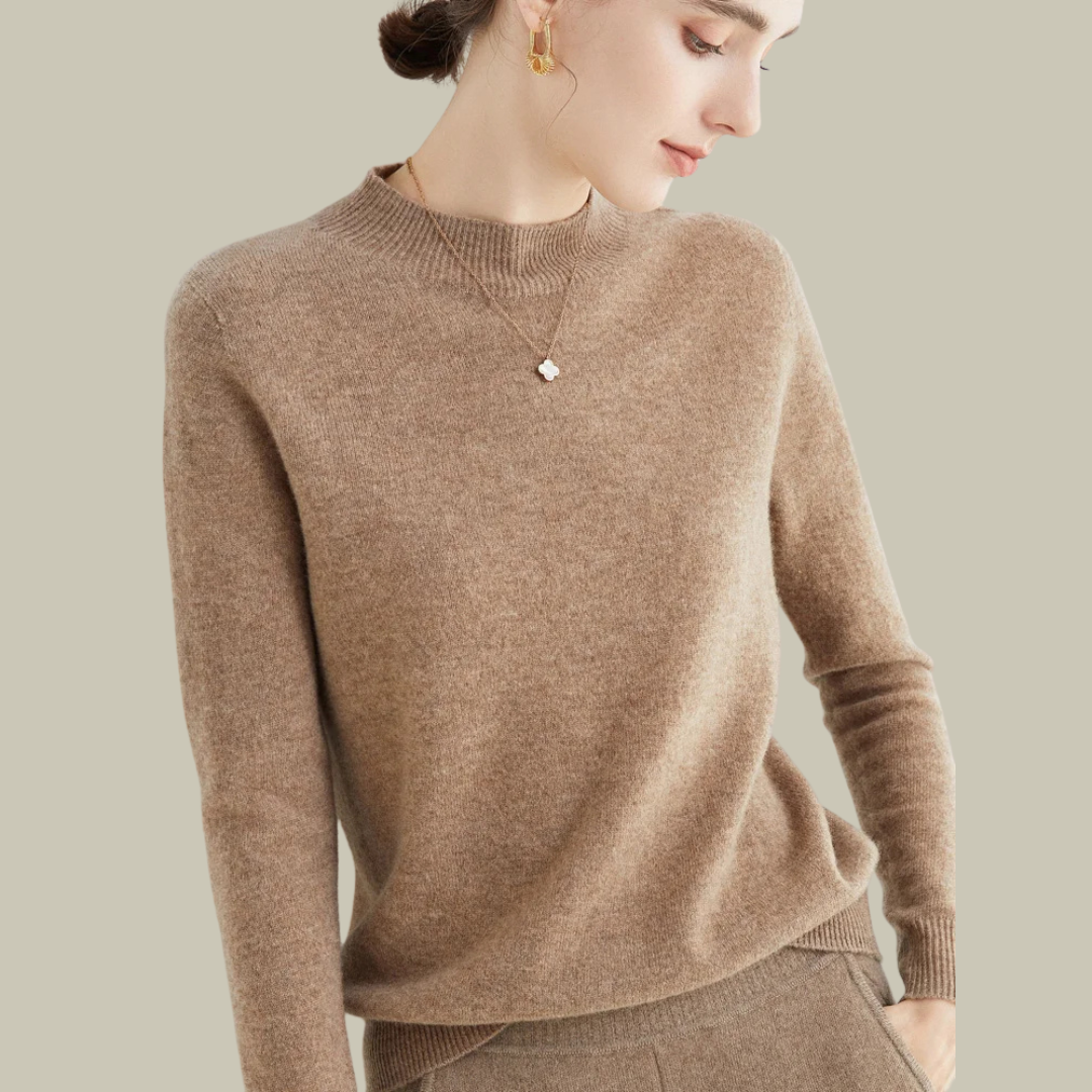 Daphne™ | Jersey de lana con cuello semialto