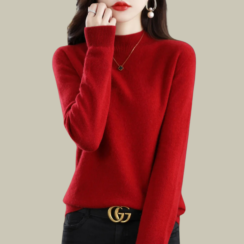 Daphne™ | Jersey de lana con cuello semialto
