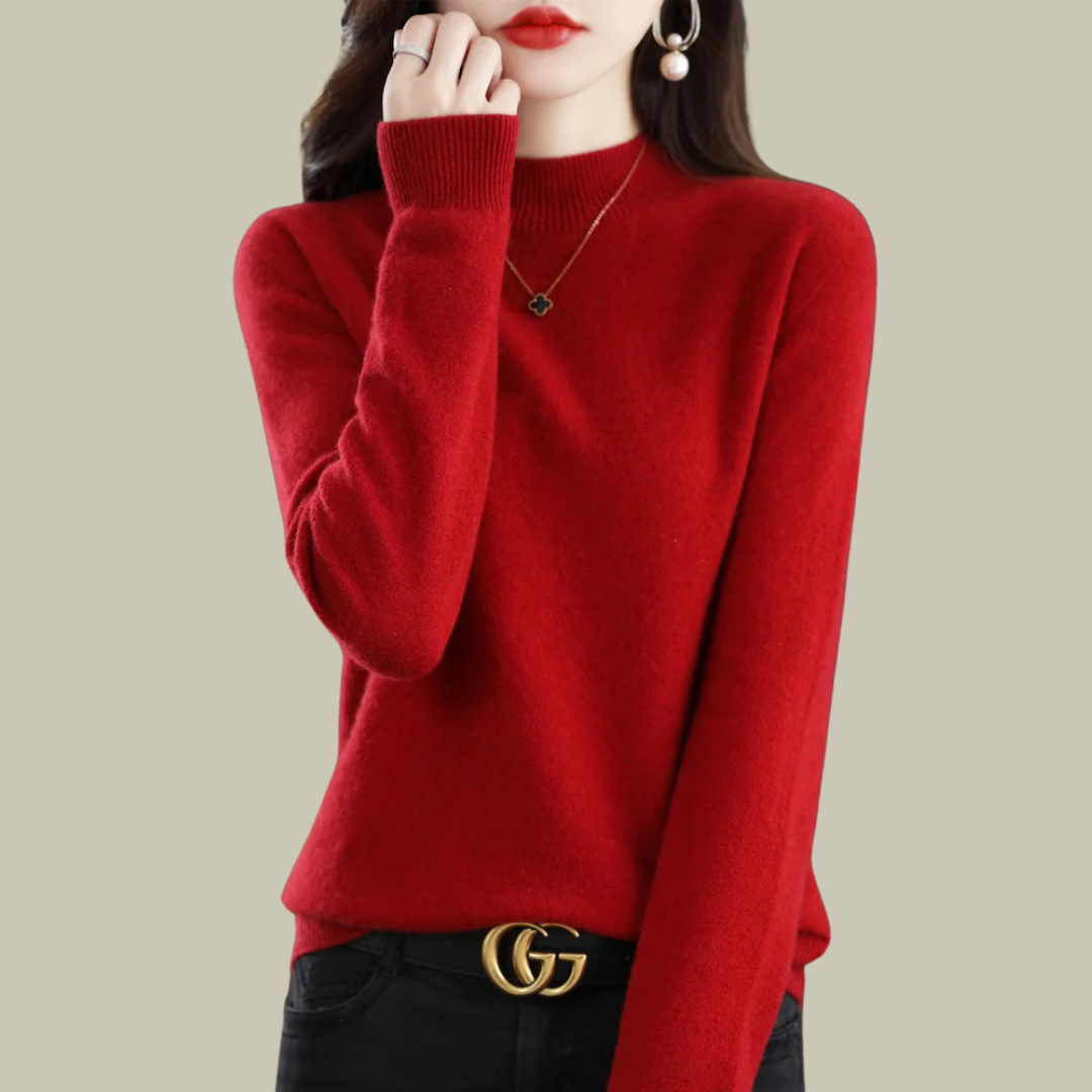 Daphne™ | Jersey de lana con cuello semialto