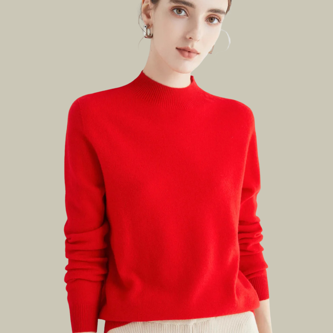 Daphne™ | Jersey de lana con cuello semialto