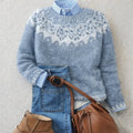 Fiona™ | Jersey nórdico Fair Isle oversize de cuello redondo