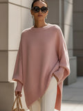 Lily™ | Jersey oversize de punto asimétrico con cuello redondo