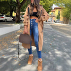 Lila™ | Parka larga oversize con capucha y detalle de letras
