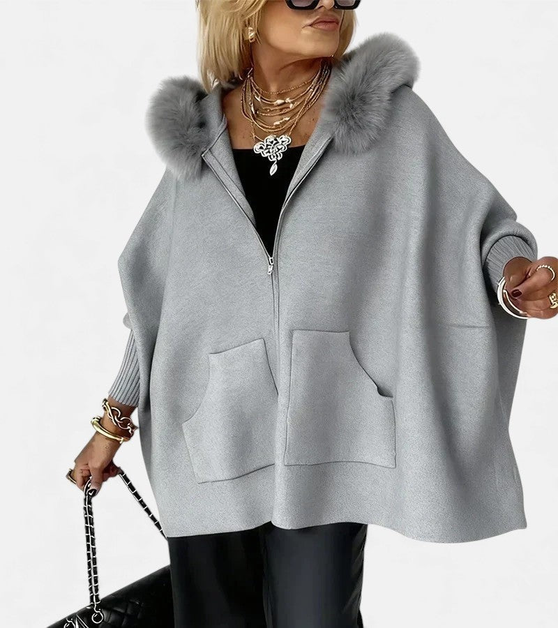 Juliette™ | Sudadera oversize con cremallera y pelo sintético