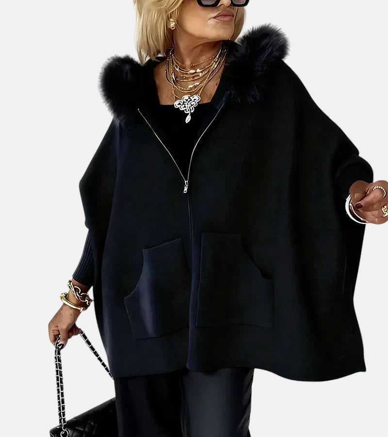 Juliette™ | Sudadera oversize con cremallera y pelo sintético