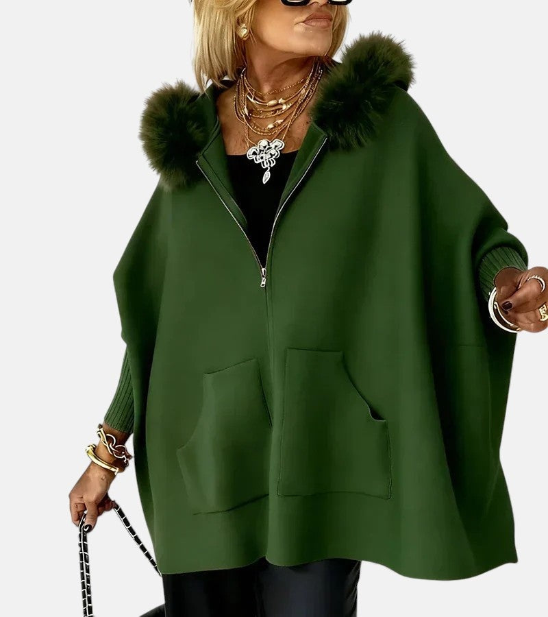 Juliette™ | Sudadera oversize con cremallera y pelo sintético