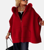 Juliette™ | Sudadera oversize con cremallera y pelo sintético