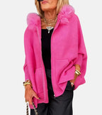 Juliette™ | Sudadera oversize con cremallera y pelo sintético