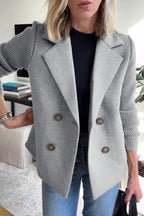 Mabel™ | Blazer cruzada con mangas de punto
