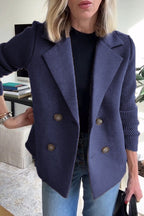 Mabel™ | Blazer cruzada con mangas de punto