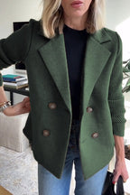 Mabel™ | Blazer cruzada con mangas de punto