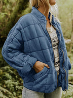 Elise™ | Bomber acolchada con cuello alzado y cremallera