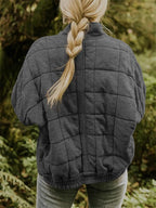 Elise™ | Bomber acolchada con cuello alzado y cremallera