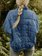Elise™ | Bomber acolchada con cuello alzado y cremallera