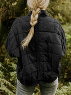 Elise™ | Bomber acolchada con cuello alzado y cremallera