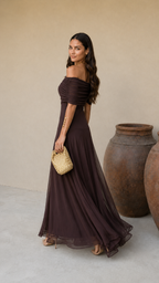 Vestido Toledo en color marrón - vista 12