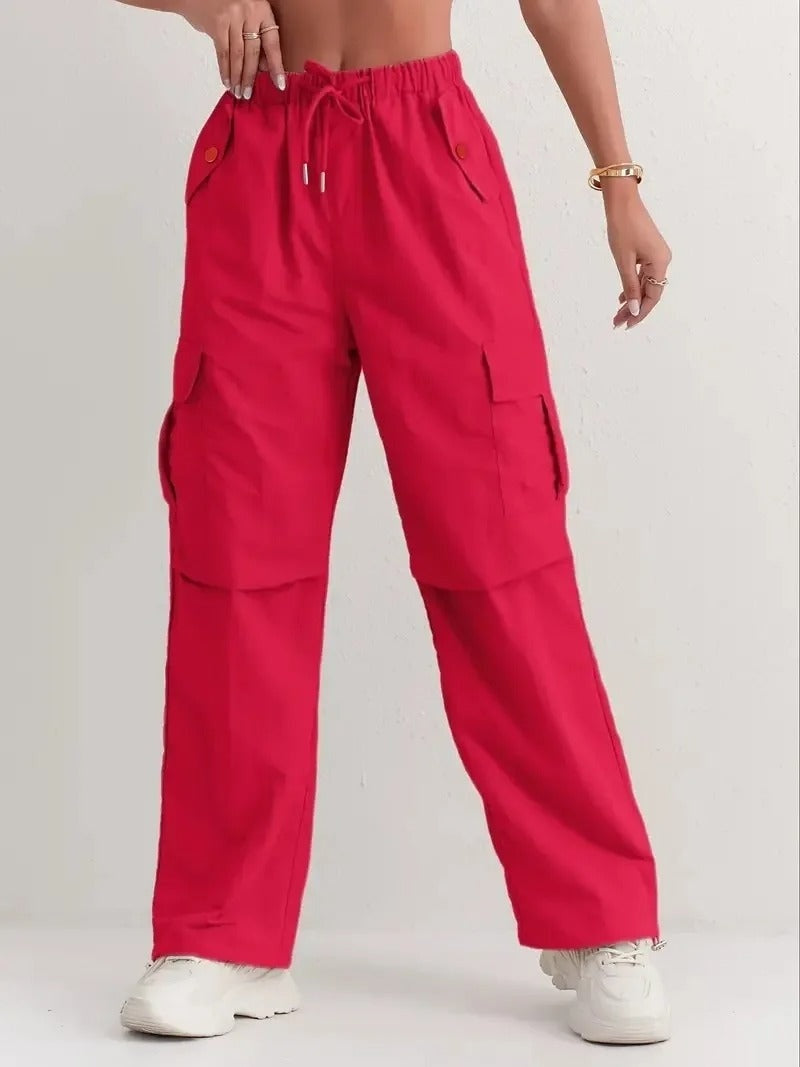 Brooke™ | Pantalón cargo con cintura elástica y bolsillos