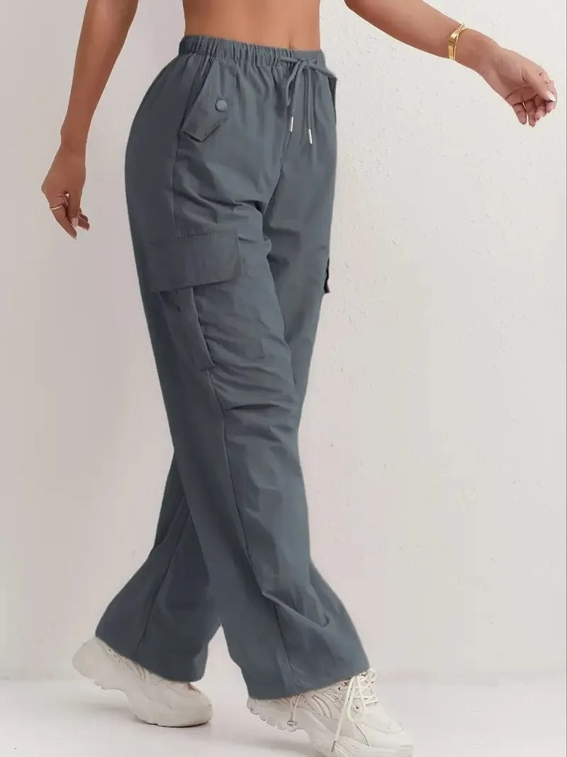 Brooke™ | Pantalón cargo con cintura elástica y bolsillos