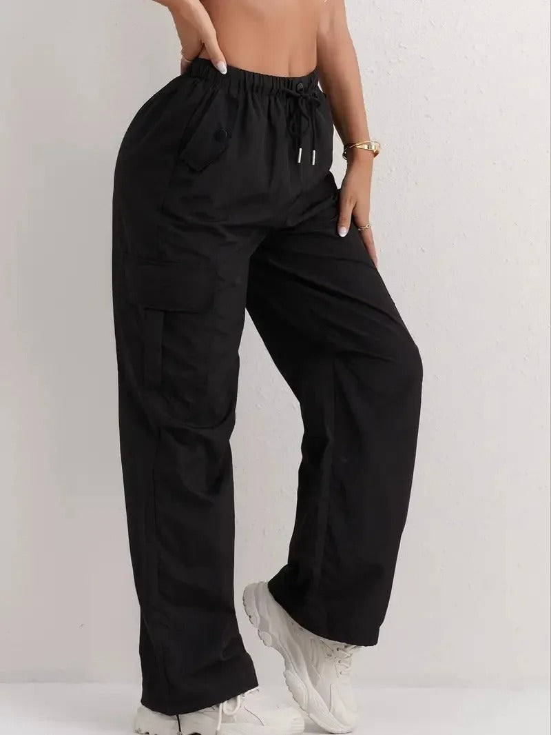 Brooke™ | Pantalón cargo con cintura elástica y bolsillos