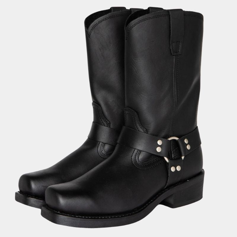Aiden™ | Botas camperas altas de piel con hebilla