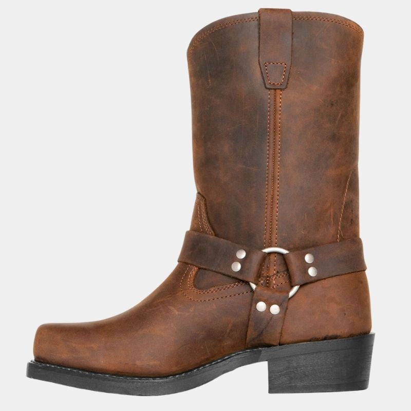 Aiden™ | Botas camperas altas de piel con hebilla