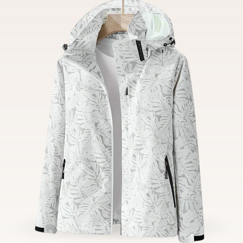 Lila™ | Cortavientos estampado con capucha y cremallera