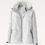 Lila™ | Cortavientos estampado con capucha y cremallera