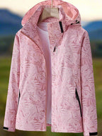 Lila™ | Cortavientos estampado con capucha y cremallera