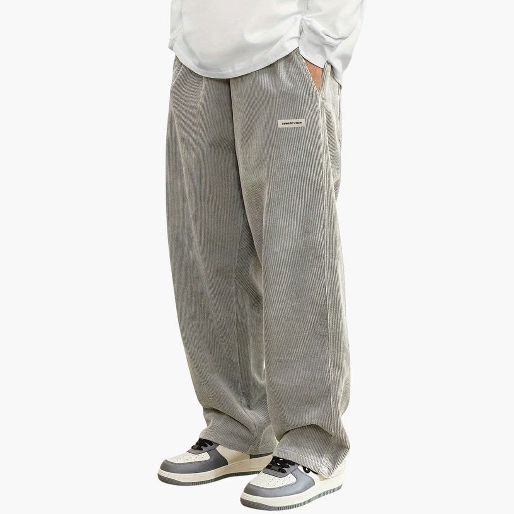 Jason™ | Pantalón de pana de pierna ancha con cintura elástica