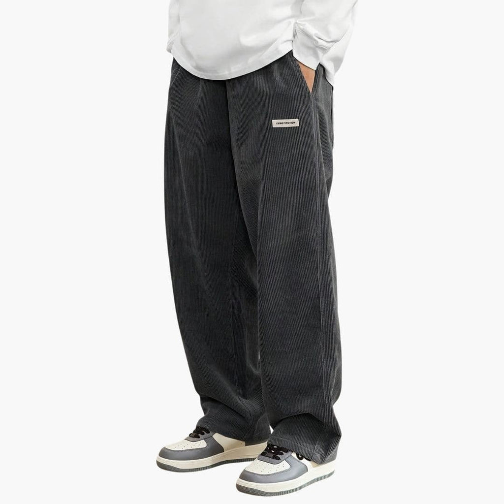 Jason™ | Pantalón de pana de pierna ancha con cintura elástica