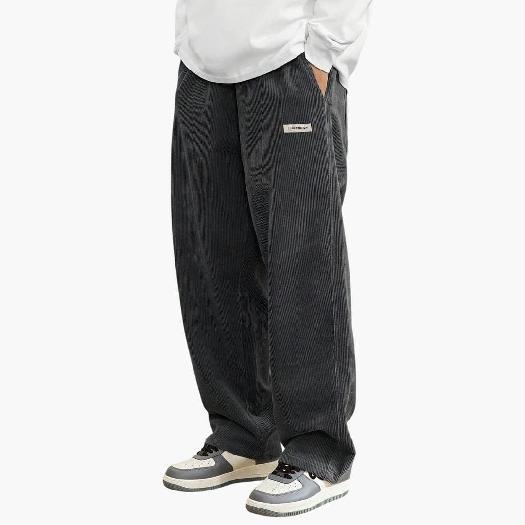 Jason™ | Pantalón de pana de pierna ancha con cintura elástica