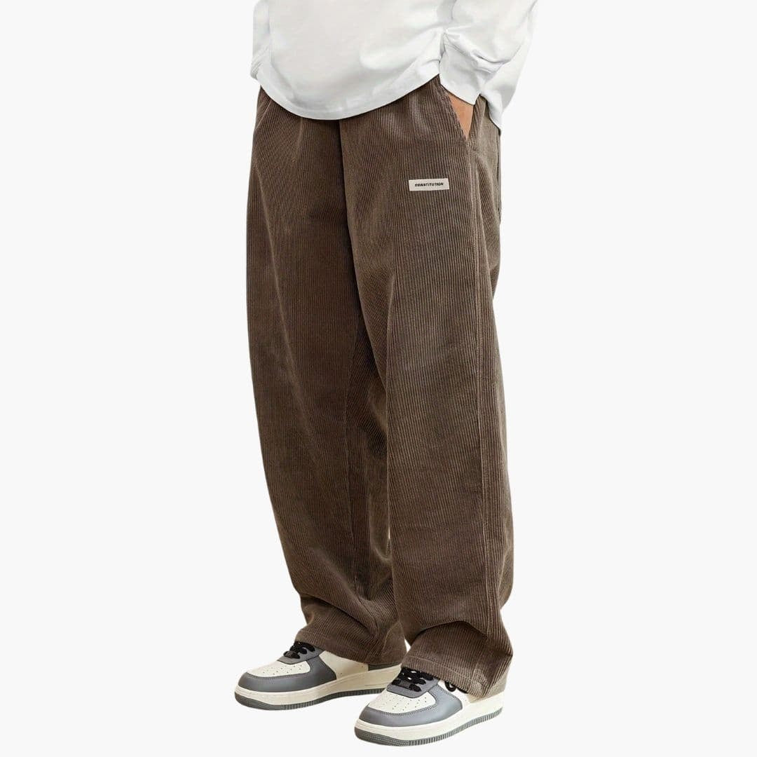 Jason™ | Pantalón de pana de pierna ancha con cintura elástica