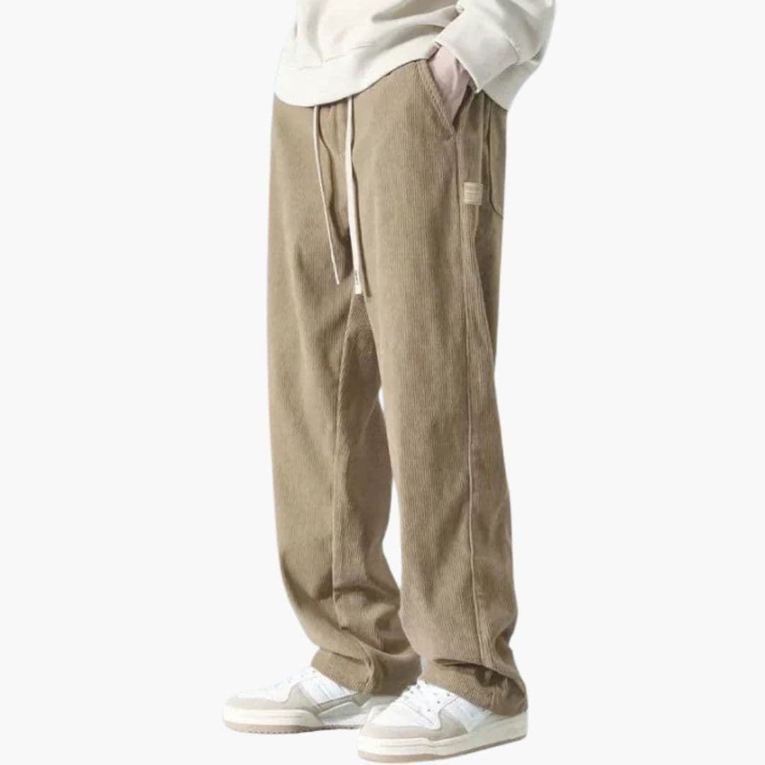 Jason™ | Pantalón de pana de pierna ancha con cintura elástica