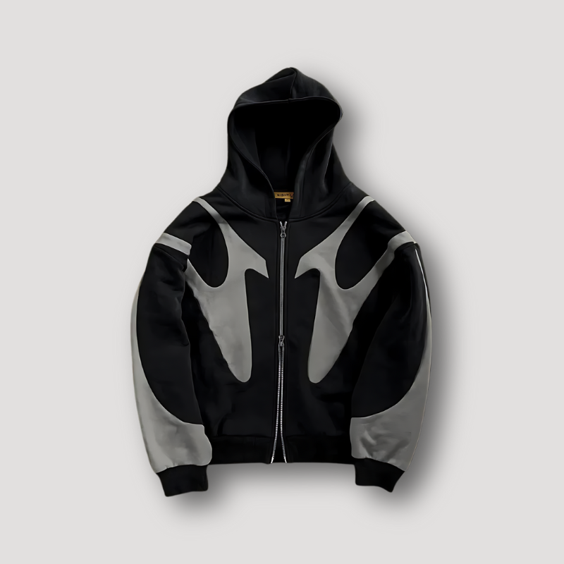 Sebastian™ | Sudadera con cremallera, capucha y estampado gráfico