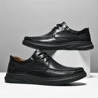 Caleb™ | Zapatos casual de piel con suela gruesa