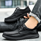 Caleb™ | Zapatos casual de piel con suela gruesa