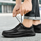 Caleb™ | Zapatos casual de piel con suela gruesa