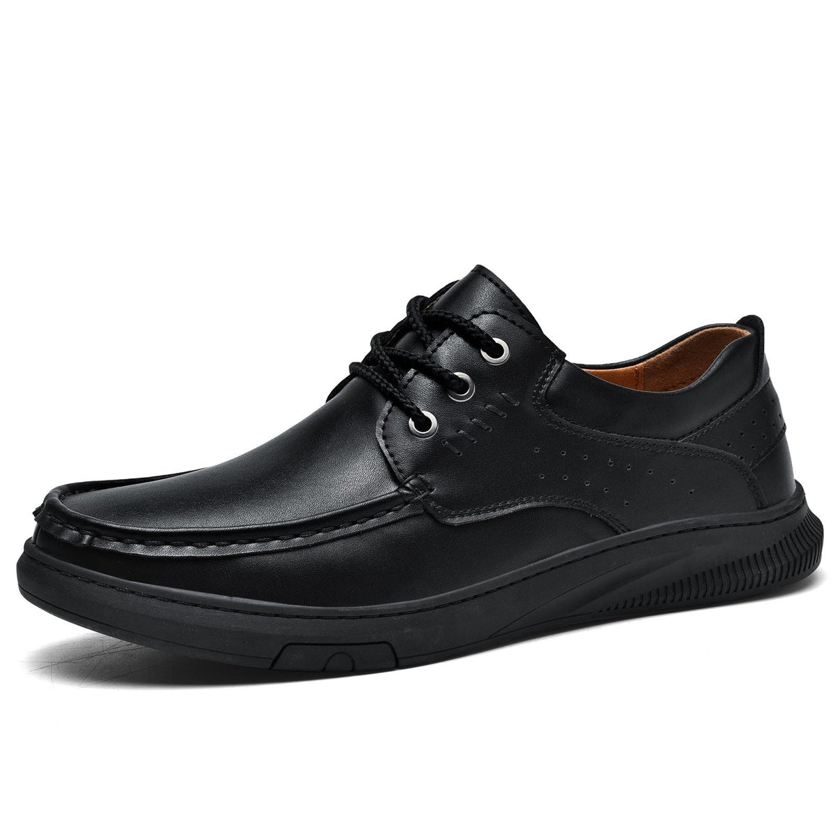 Caleb™ | Zapatos casual de piel con suela gruesa