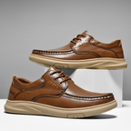Caleb™ | Zapatos casual de piel con suela gruesa
