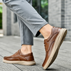 Caleb™ | Zapatos casual de piel con suela gruesa