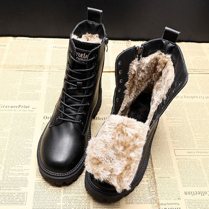Rebecca™ | Botas planas de invierno con forro de borreguito