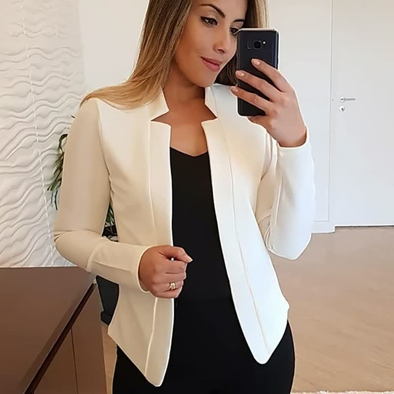 Cassidy™ | Blazer de manga larga con solapas y abertura frontal