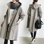 Katherine™ | Chaqueta ligera con capucha, botones y manga 3/4
