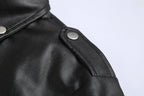 Sean™ | Cazadora biker de piel con cremallera asimétrica