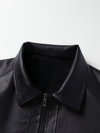 William™ | Cazadora motera con cremallera frontal